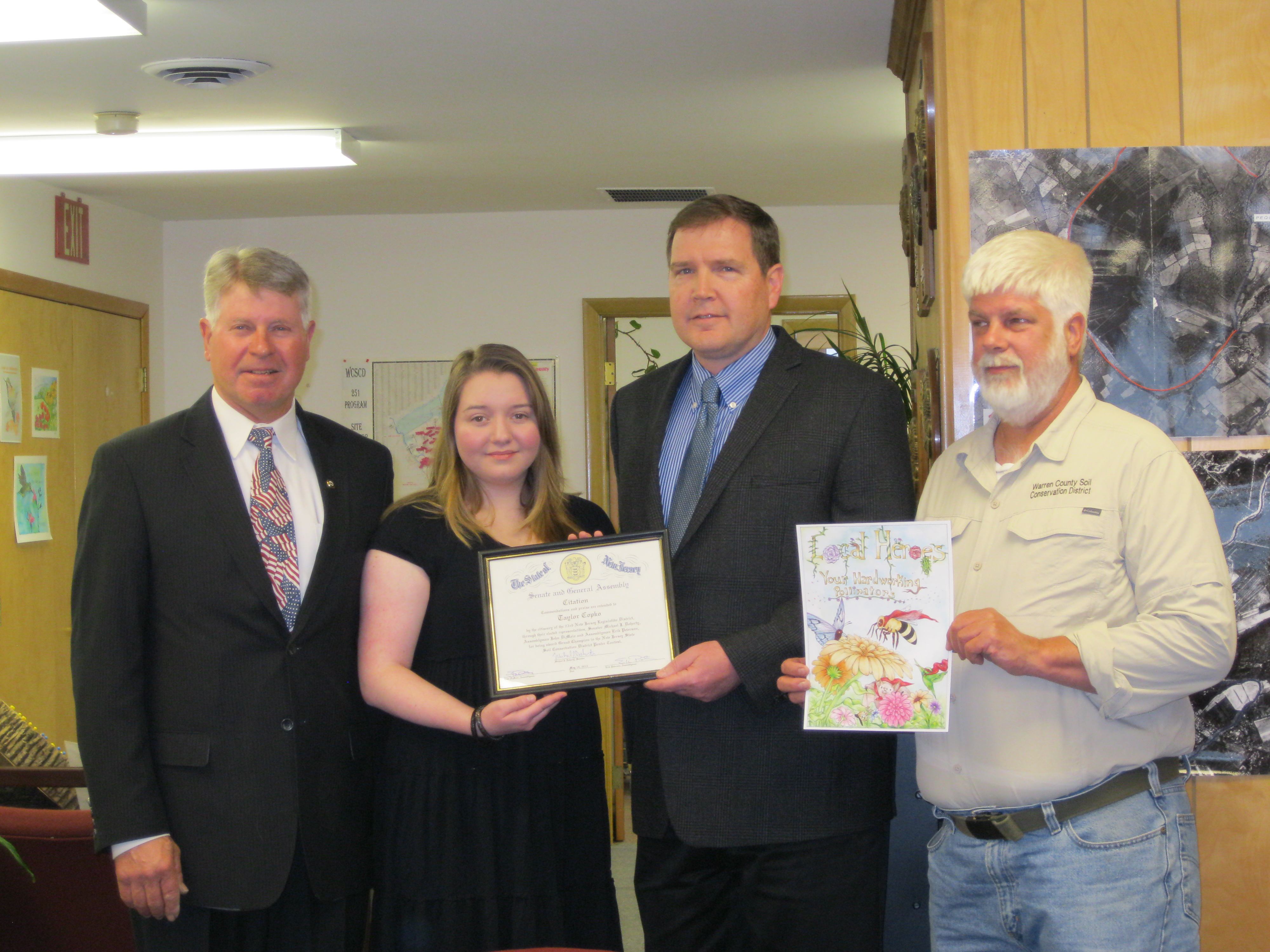 ​The Grand Champion of the New Jersey Conservation Poster Contest, Taylor Copko of Hackettstown High School